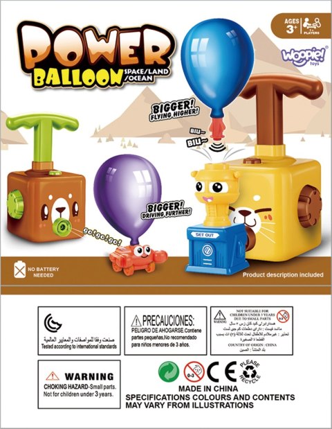 WOOPIE Wyrzutnia Balonów Latające Autka WOOPIE Wyrzutnia Balonów Latające Autka