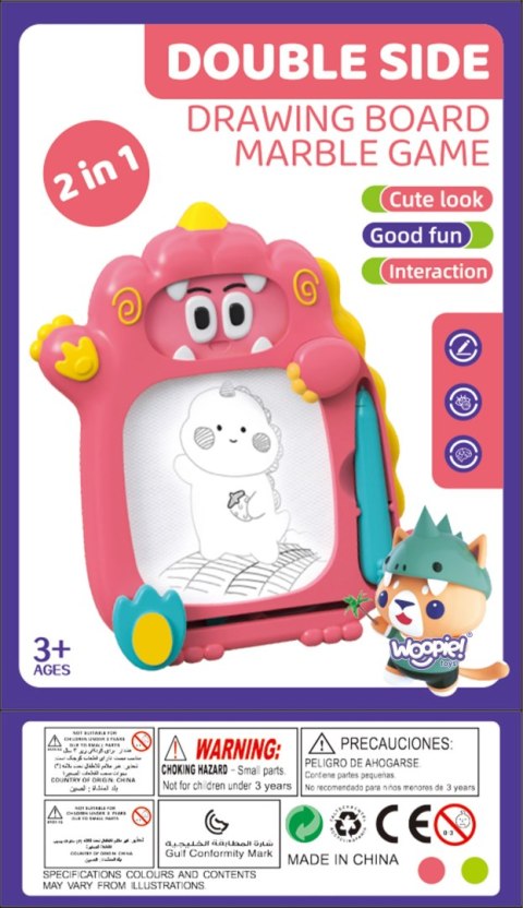 WOOPIE Znikopis Tablica Magnetyczna 2w1 Gra Zręcznościowa Pinball Flipper Różowa WOOPIE Znikopis Tablica Magnetyczna 2w1 Gra Zręcznościowa Pinball Flipper Różowa