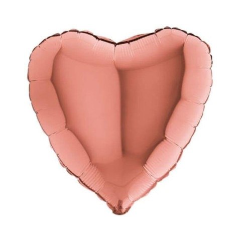 Balon Foliowy - Rose Gold różowe złoto Serce 46 cm, Grabo Grabo Balon Foliowy - Rose Gold różowe złoto Serce 46 cm, Grabo Grabo