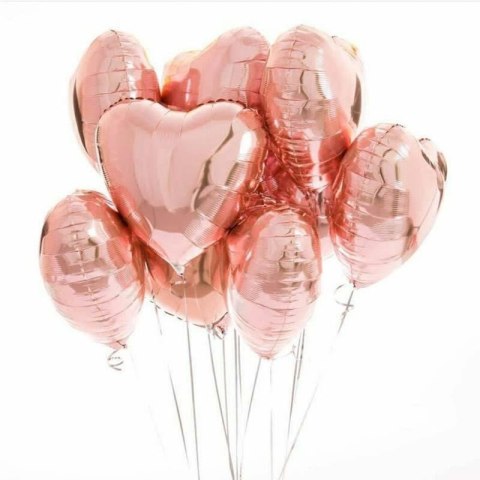 Balon Foliowy - Rose Gold różowe złoto Serce 46 cm, Grabo Grabo Balon Foliowy - Rose Gold różowe złoto Serce 46 cm, Grabo Grabo