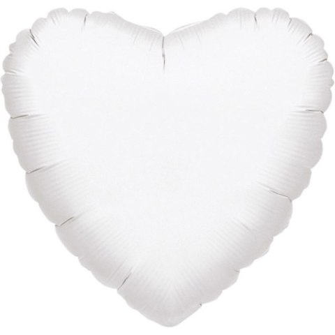 Balon Foliowy serce, białe, 43cm, Amscan Amscan / Anagram Balon Foliowy serce, białe, 43cm, Amscan Amscan / Anagram