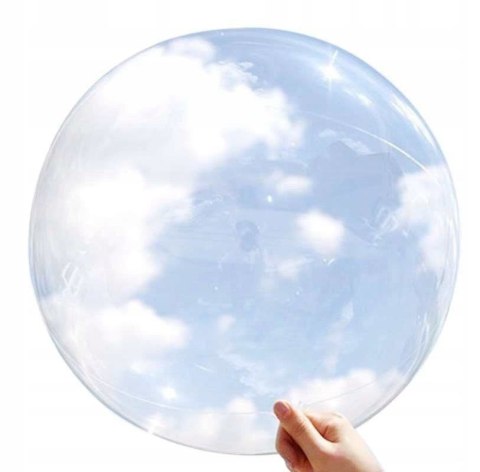 Balon Przezroczysty, Transparentny Bobo Okrągła Kula Kryształ, 45 cm Flowballoons Balon Przezroczysty, Transparentny Bobo Okrągła Kula Kryształ, 45 cm Flowballoons