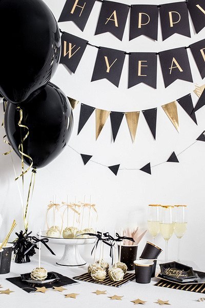 Ciężarek do Balonów, foliowy, Czarny Partydeco Ciężarek do Balonów, foliowy, Czarny Partydeco