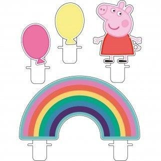 Świeczki, figurki Świnka Peppa, 4 szt. Amscan / Anagram Świeczki, figurki Świnka Peppa, 4 szt. Amscan / Anagram