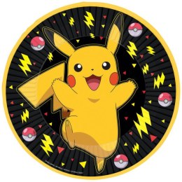 Talerzyki papierowe Pokemon Pikachu, 23 cm, 8 szt. Amscan / Anagram
