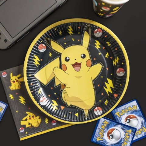 Talerzyki papierowe Pokemon Pikachu, 23 cm, 8 szt. Amscan / Anagram Talerzyki papierowe Pokemon Pikachu, 23 cm, 8 szt. Amscan / Anagram