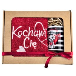 Zestaw kubek + ręcznik KOCHAM CIĘ 3328-WAL2