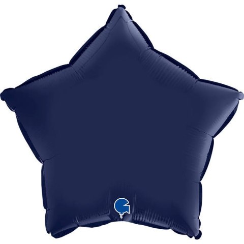 Balon Foliowy - Granatowa Satynowa Gwiazdka 46 cm, Grabo Grabo Balon Foliowy - Granatowa Satynowa Gwiazdka 46 cm, Grabo Grabo