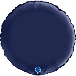 Balon Foliowy - Okrągły satynowy granatowy 46 cm, Grabo Grabo