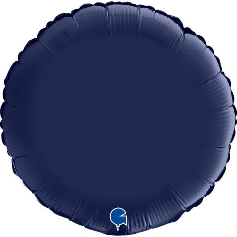 Balon Foliowy - Okrągły satynowy granatowy 46 cm, Grabo Grabo Balon Foliowy - Okrągły satynowy granatowy 46 cm, Grabo Grabo