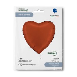 Balon Foliowy - Satynowe, ceglasty, 46 cm, Grabo Grabo