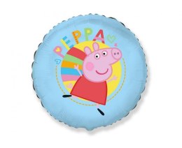 Balon Foliowy okrągły Świnka Peppa, Happy Peppa, 48 cm Flexmetal