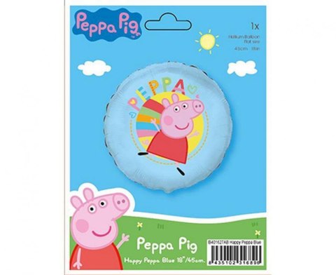 Balon Foliowy okrągły Świnka Peppa, Happy Peppa, 48 cm Flexmetal Balon Foliowy okrągły Świnka Peppa, Happy Peppa, 48 cm Flexmetal