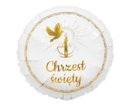 Balon foliowy Chrzest Święty (gołąbek i świeca) 46cm Godan