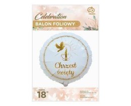 Balon foliowy Chrzest Święty (gołąbek i świeca) 46cm Godan