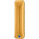 Balon foliowy Litera I, 66cm, Złota Grabo