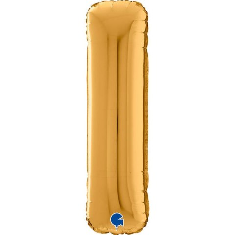 Balon foliowy Litera I, 66cm, Złota Grabo Balon foliowy Litera I, 66cm, Złota Grabo