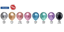 Balony lateksowe Chrom różowe srebro, 30cm, 50 szt. Flowballoons