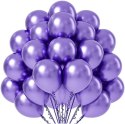 Balony lateksowe Chrome Fioletowe, 30cm, 50 szt. Flowballoons