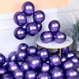 Balony lateksowe Chrome Fioletowe, 30cm, 50 szt. Flowballoons