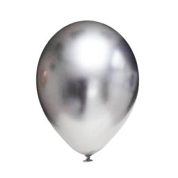 Balony lateksowe Chrome srebrne, 30cm, 50 szt. Flowballoons