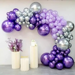 Balony lateksowe Chrome srebrne, 30cm, 50 szt. Flowballoons