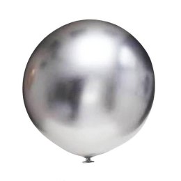 Balony lateksowe Chrome srebrne, 45cm, 15 szt. Flowballoons