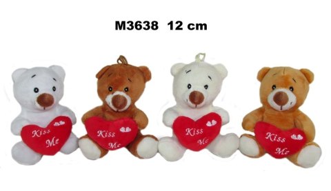 Miś pluszowy z sercem Kiss me 4 kolory M3638 Miś pluszowy z sercem Kiss me 4 kolory M3638