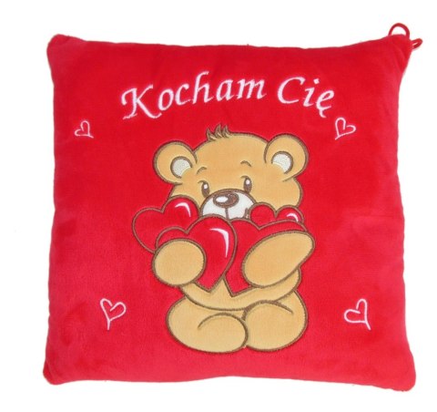 Poduszka pluszowa 25 x 25cm KOCHAM CIĘ P3335 Poduszka pluszowa 25 x 25cm KOCHAM CIĘ P3335