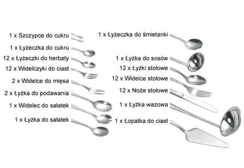 SZTUĆCE KiNGHOFF 72 ELE. POŁYSK KH-3519 SZTUĆCE KiNGHOFF 72 ELE. POŁYSK KH-3519