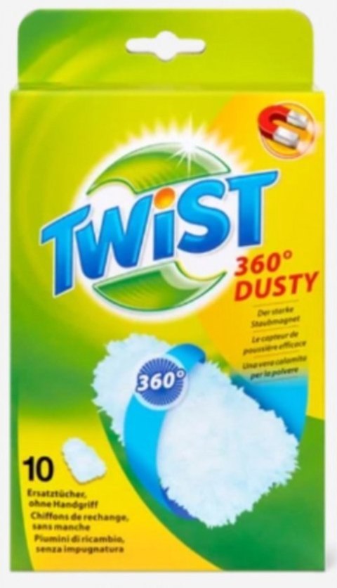 Twist 360 Dusty chusteczki do kurzu miotełki do kurzu wkład 10 sztuk Twist 360 Dusty chusteczki do kurzu miotełki do kurzu wkład 10 sztuk