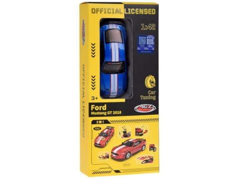 Zestaw metalowe auto TUNING licencjonowane Ford Mustang GT 1:42 ZA5057 Zestaw metalowe auto TUNING licencjonowane Ford Mustang GT 1:42 ZA5057