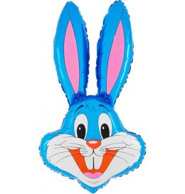 Balon foliowy królik niebieski, 66cm Grabo