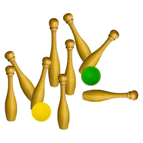 Kręgle Drewniane LONDERO w Koszyczku Kręgle Drewniane LONDERO w Koszyczku