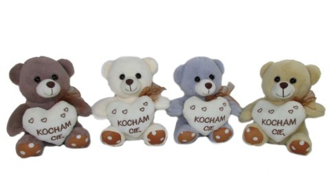 Miś pluszowy z sercem 17cm KOCHAM CIĘ M3745 Miś pluszowy z sercem 17cm KOCHAM CIĘ M3745