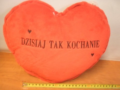 Poduszka serce pluszowe dwustronne " Dzisiaj TAK / NIE Kochanie" S1190 Poduszka serce pluszowe dwustronne " Dzisiaj TAK / NIE Kochanie" S1190