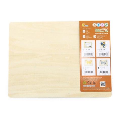 VIGA Drewniane Puzzle Montessori Kot z Pinezkami VIGA Drewniane Puzzle Montessori Kot z Pinezkami