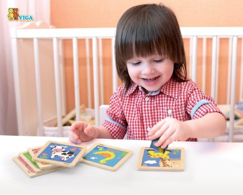 VIGA Poręczne Drewniane Puzzle Krówka VIGA Poręczne Drewniane Puzzle Krówka