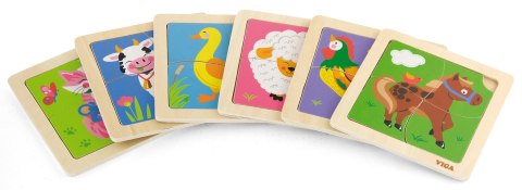 VIGA Poręczne Drewniane Puzzle Krówka VIGA Poręczne Drewniane Puzzle Krówka