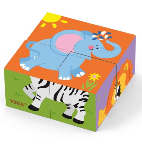 Viga Drewniana układanka Zoo Puzzle 4 klocki Viga Drewniana układanka Zoo Puzzle 4 klocki