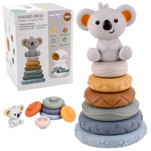 WOOPIE Zestaw Edukacyjna Piramdka Koala 2w1 Gryzak WOOPIE Zestaw Edukacyjna Piramdka Koala 2w1 Gryzak