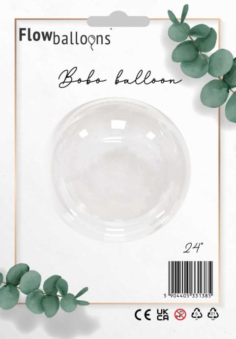 Balon Przezroczysty, Bobo 24 cale - 60 cm Flowballoons Balon Przezroczysty, Bobo 24 cale - 60 cm Flowballoons