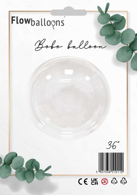 Balon Przezroczysty, Bobo 36 cali - 90 cm Flowballoons Balon Przezroczysty, Bobo 36 cali - 90 cm Flowballoons