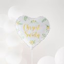 Balon foliowy Chrzest święty, biało zielony 45 cm PartyPal