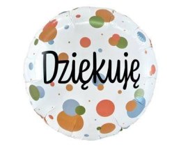 Balon foliowy Dziękuję, podziękowania 46cm Godan