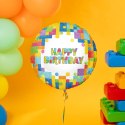 Balon foliowy Happy Birthday Klocki 45cm PartyPal