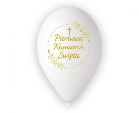 Balony lateksowe, Pierwsza Komunia Św. (kłosy) 30cm, 5 szt. Godan Balony lateksowe, Pierwsza Komunia Św. (kłosy) 30cm, 5 szt. Godan
