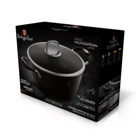 GARNEK TYTANOWY 28cm 6.1L BERLINGER HAUS BLACK PROFESSIONAL LINE BH-6124 GARNEK TYTANOWY 28cm 6.1L BERLINGER HAUS BLACK PROFESSIONAL LINE BH-6124