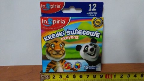 Kredki 12szt. świecowe INSPIRIA Kredki 12szt. świecowe INSPIRIA