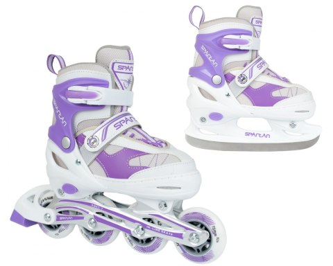 Łyżworolki 2w1 SPARTAN Purple-White Inliner (34-37) Łyżworolki 2w1 SPARTAN Purple-White Inliner (34-37)
